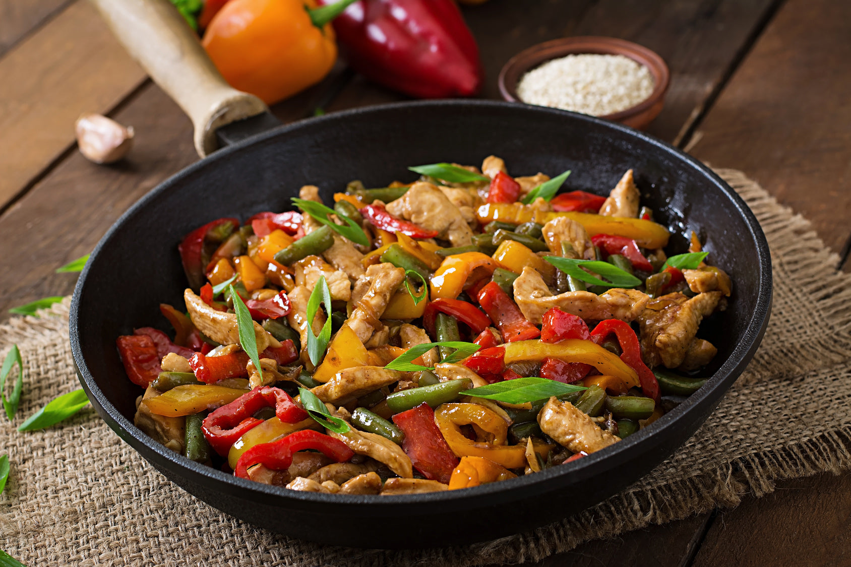 Hähnchenragout aus dem Wok