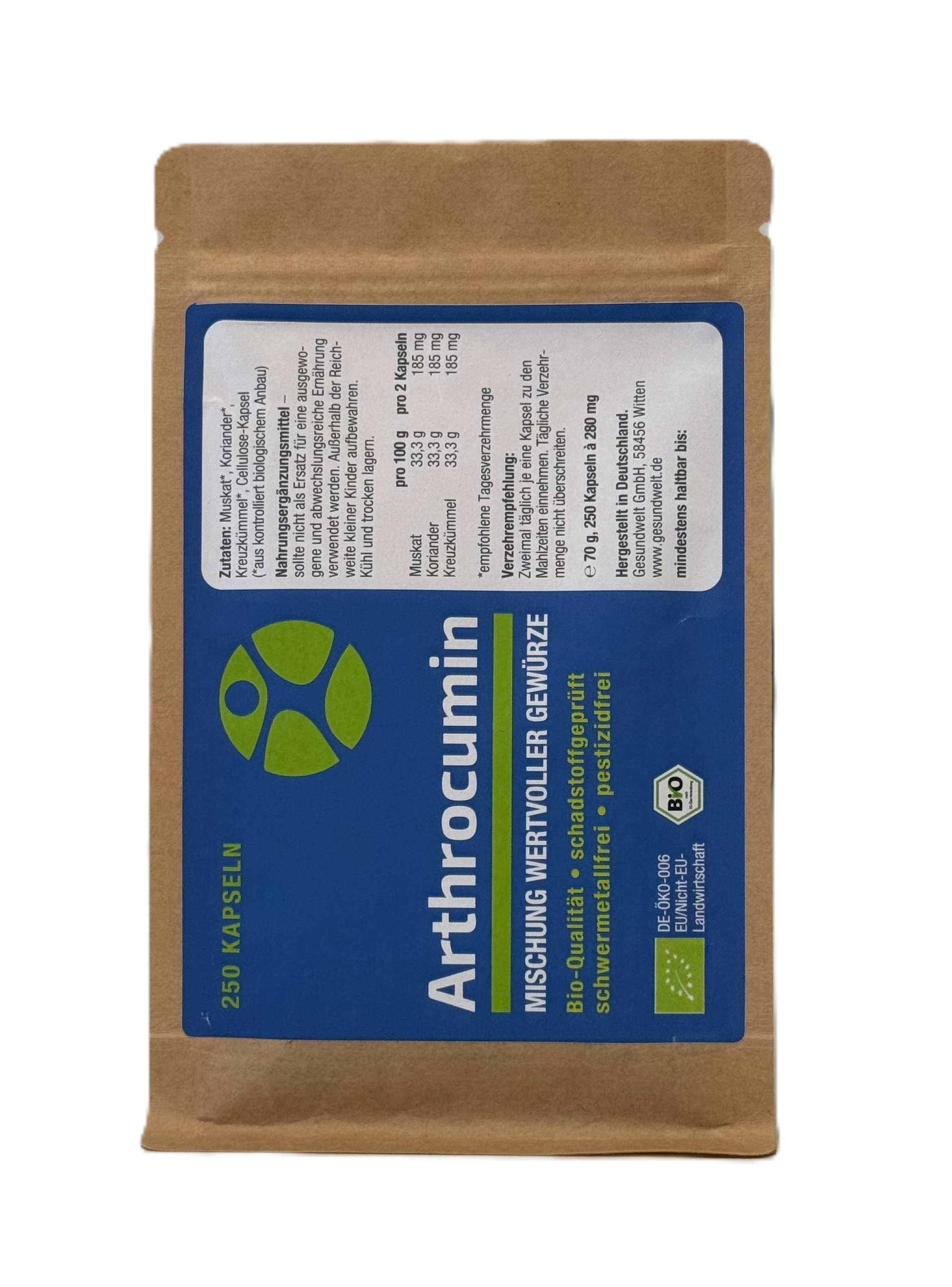 Arthrocumin Nachfüllpackung (250 Kapseln)